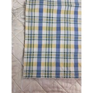 Waverly‎ Window Valances Blue Yellow Plaid 73"x15" Set Of 2 Classic Plaid